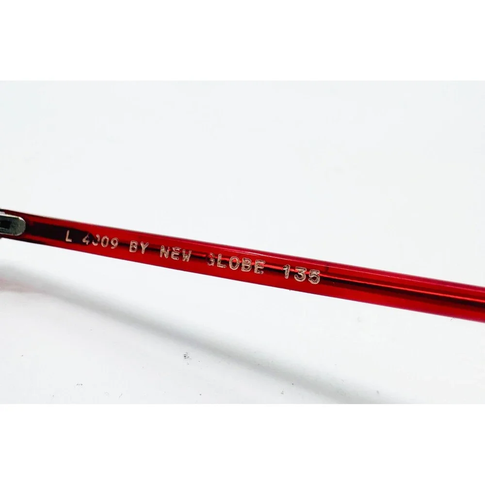 New Globe Eyeglass Frames Womens Red L 4309 Oval Full Rim 45-15-135
